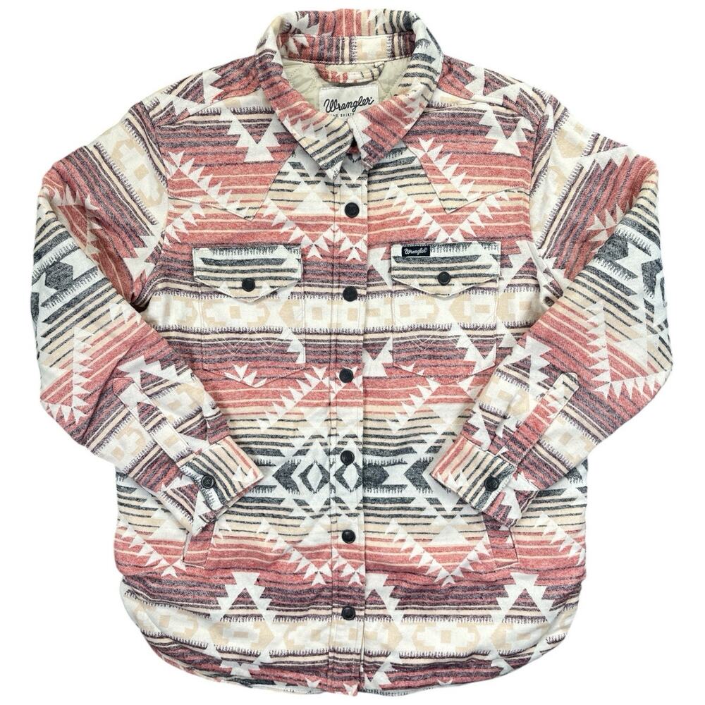 Wrangler Women’s Aztec Southwestern Quilted Jacket Snap Front Small
